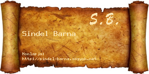 Sindel Barna névjegykártya